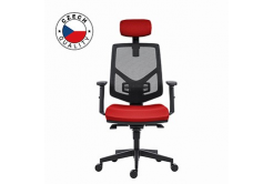 Powerton ERGO TINA Kancelářské ergonomické křeslo, Červené