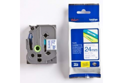 Brother TZ-253 / TZe -253, 24mm x 8m, text albastru / fundal alb, banda original