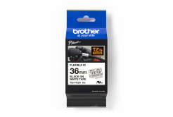Brother TZ-FX261 / TZe-FX261, 36mm x 8m, flexi, text negru / fundal alb, banda original