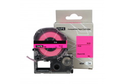 Epson HTC6PW, 6mm x 8m, text negru / roz fundal, banda compatibila