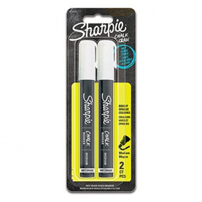 Sharpie 2157734, marker de cretă Chalk Marker, alb, 2buc.