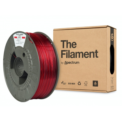 "The Filament" by Spectrum TF-24028, PETG, 1,75mm, 1000g, Roșu transparent (Transparent red)