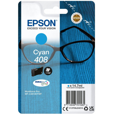 Epson 408 C13T09J24010 azuriu (cyan) cartus original