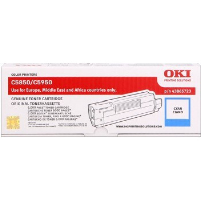 OKI 43865723 azuriu (cyan) toner original