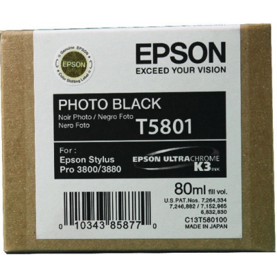 Epson T5801 foto negru (photo black) cartus original