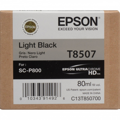 Epson T8507 C13T850700 deschis negru (light black) cartus original