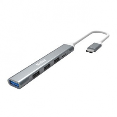 USB (3.0) hub 5-port, UH008, metalic, Marvo