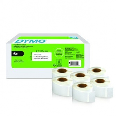 Dymo 2177564, 54mm x 25mm, etichete din hârtie albă