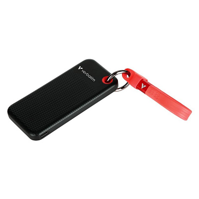 VERBATIM SSD extern Pocket SSD 2TB, USB-C 3.1, negru/roșu