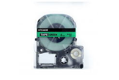 Epson HTC6GW, 6mm x 8m, text negru / fundal verde, banda compatibila