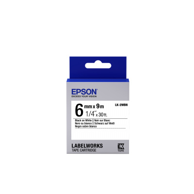 Epson LabelWorks LK-2WBN C53S652003 6mm x 9m, text negru / fundal alb, banda original