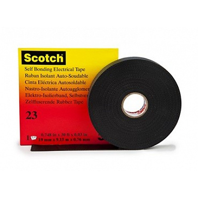 3M 23 Scotch bandă electroizolantă autosudabilă, neagră, 19 mm x 9,1 m