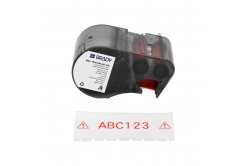 Brady M5C-1500-595-WT-RD / 170945, 38.10 mm x 7.62 m, Vinil, text rosu / fundal alb