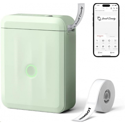 Niimbot D110-M Smart 1AA56291608, aparat de etichetat, verde + rola etichete