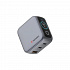 Încărcător Mini GaN VERBATIM cu afișaj 65W, 2xUSB-C, 1xUSB-A, gri