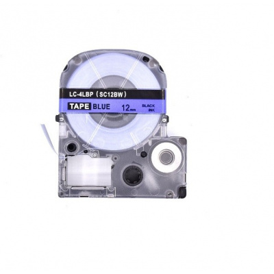 Epson LK-4LBP, SC12BW, 12mm x 9m, text negru / fundal albastru, banda compatibila