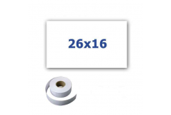 Etichete de pret pentru etichetarea clestilor, rectangulara, 26mm x 16mm, 700buc., alb