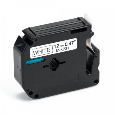 Banda compatibila Brother MK-231, 12mm x 8m, text negru / fundal alb