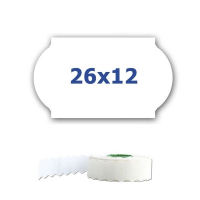 Etichete de pret pentru etichetarea clestilor, 26mm x 12mm, 900buc., alb