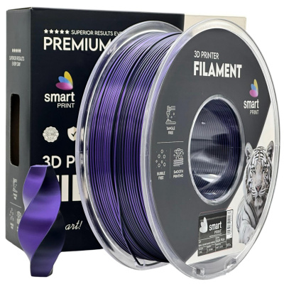 Smart Print FG-S102-E1, 3D filament, PLA Silk, 1,75mm, 1000g, Dual Color, Multicolor (Black, Purple)