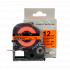 Epson SK12D, 12mm x 5m, text negru / fluorescenta fundal portocaliu, banda compatibila
