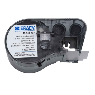 Brady M-143-427 / 131571, etichete 25.40 mm x 31.75 mm