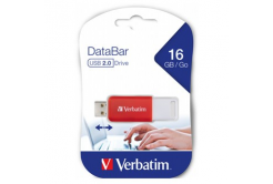 Verbatim 49453 DataBar, Unitate flash USB, USB 2.0, 16GB, roșu
