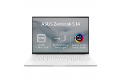 ASUS Zenbook S14 OLED/UX5406AA-OLED465XZ/U7-355/14"/2880x1800/T/32GB/1TB/Intel int/W11P/Alb/2R
