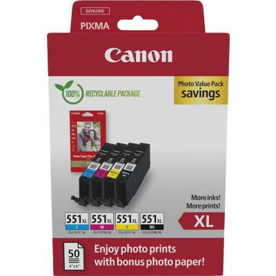 Canon CLI-551XL 6443B008 color (CMYK) multipack de cartuse originale