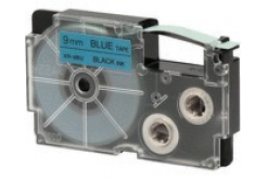 Casio XR-9BU1, 9mm x 8m, text negru / fundal albastru, banda originala