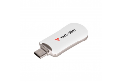 VERBATIM Flash Disk 64GB Plectra USB-C 3.0, bílá