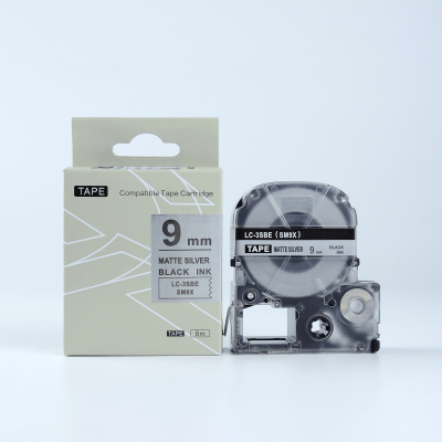Epson LK-3SBM, SM9X, 9mm x 9m, text negru / mat fundal argintiu, banda compatibila