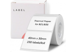 Niimbot etichete R A2A88658401, 40x20mm 320buc. Alb pentru B21, B21S, B3, B1S