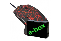 E-blue Mouse Mazer Pro EMS600BKCA-IU, 2500DPI, Optical, 6tl., Cu fir USB, negru-roșu, gaming, e-box