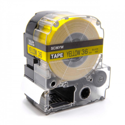 Epson LK-7YBP, SC36YW, C53S657005, 36mm x 9m, text negru / fundal galben, banda compatibila