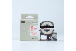 Epson LK-SS9RW, 9mm x 9m, text rosu / fundal alb, banda compatibila