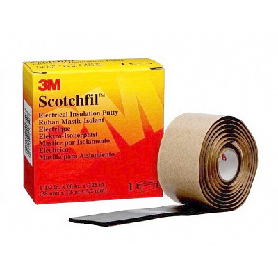 3M Scotchfil Bandă mastic electroizolantă, neagră, gros. 3,1 mm, 38 mm x 1,5 m