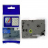 Banda compatibila Brother TZ-125 / TZe-125, 9mm x 8m, text alb / fundal transparent