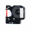 Banda compatibila Dymo 45015, S0720550, 12mm x 7m text rosu / fundal alb