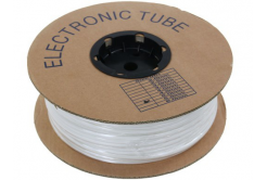 Tub de markere ovală din PVC, diametru 1,3-2,2mm, secțiune transversală 0,25-0,5mm, alb, 100m