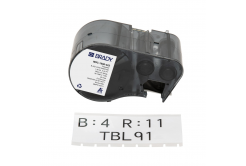 Brady M5C-1500-422 / 170859, 38.10 mm x 7.62 m, Poliester, text negru / fundal alb