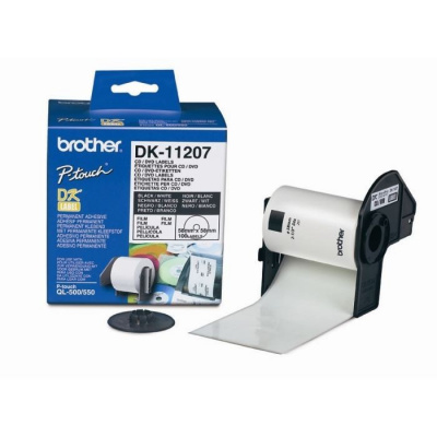 Brother DK-11207, 58mm, etichete pe CD, rola etichete, 100 etichete