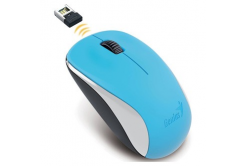 Genius Mouse NX-7000 31030109109, 1200DPI, 2.4 [GHz], optical, 3tl., Fara fir, albastru, Blue-Eye senzor
