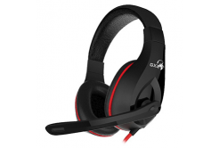 Genius HS-G560 GX LYCHAS, herní sluchátka s mikrofonem, ovládání hlasitosti, černá/červená, 3.5 mm jack