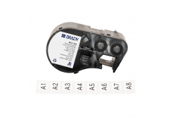 Brady M4-7-422 / 170735, 12.70 mm x 12.70 mm, Polyester, text negru / fundal alb