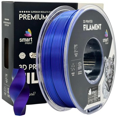 Smart Print FG-S117-E1, 3D filament, PLA Silk, 1,75mm, 1000g, Tri Color, Multicolor (Blue, Purple, Black)