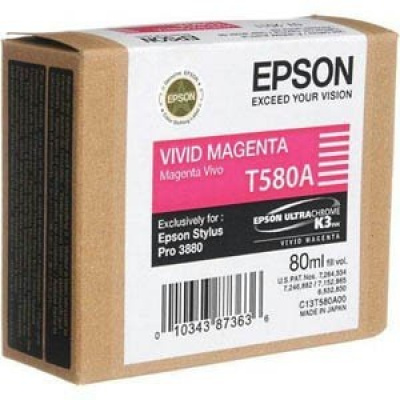 Epson T580A00 purpuriu (magenta) cartus original