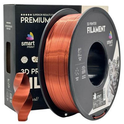 Smart Print FG-S92-E1, 3D filament, PLA Silk, 1,75mm, 1000g, Portocaliu (Copper)