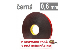 3M VHB™ 5925-F, tl. 0,6 mm; černá oboustranně silně lepicí akrylová páska 9 mm x 3 m