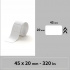 Niimbot A2A18918901, 45x20mm, 320buc., alb etichete autoadezive